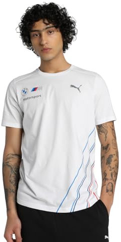 Fuel for Fans BMW Team Tee T-Shirt pour Homme, Blanc, L