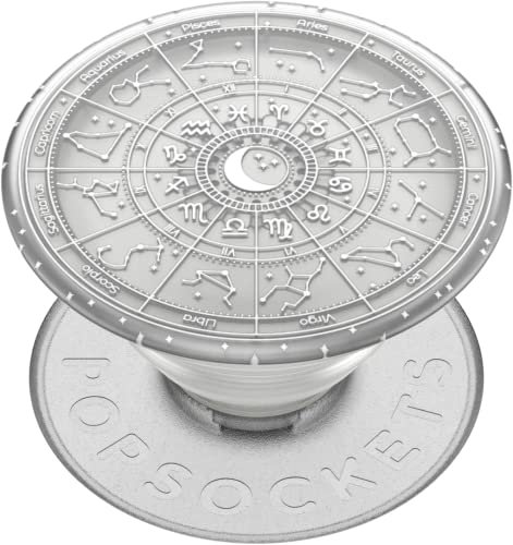 PopSockets: PopGrip Plant - Ausziehbarer Sockel und Griff aus Pflanzlichen Materialien mit Austauschbarem Oberteil für Smartphones und Tablets - Translucent Star Signs
