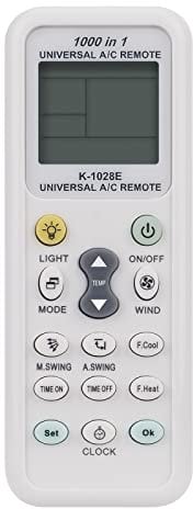 VINABTY K-1028E Universal Air Conditioner Remote Control for LG Gree Midea Toshiba Haier Daikin Hitachi Sharp Panasonic Samsung Sanyo Hisense Fujitsu and More Than 1000 Brands A/C Controller