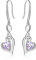 Geburtsstein Unendlich Ohrringe für Damen- Qings 925 Sterling Silber Juni Mondstein Alexandrit Unendlichkeit Herz Zirkonia Baumeln Tropfen Edelstein Ohrstecker Weihnachten Geburtstag Infinity Schmuc