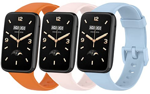SenMore 3-teilige Armband für Xiaomi Band 7 Pro Smart Watch, Wasserdichte Bänder für den Außenbereich, Sportarmband, Silikonarmbänder, Ersatzarmbänder für Miband 7 Pro Uhrenzubehör