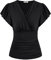 Damen V-Ausschnitt Oberteile Sexy Kurzarm Casual Mode Bluse Tops Tunika Elegant Einfarbig Pullover CL1977S23-01_0XL