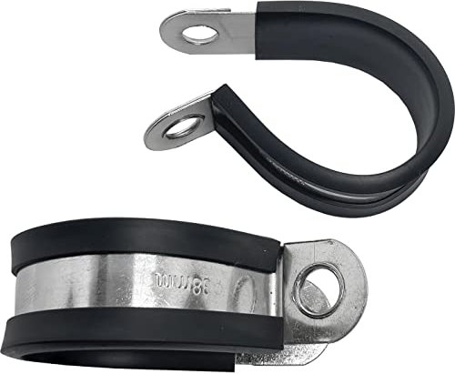 Lumonic 10x 38mm Rohrschellen mit Gummieinlage Edelstahl V2A I Kabelschellen zum Schrauben I Schlauchschelle 38mm, Rohrschellen, Befestigungsschelle 3