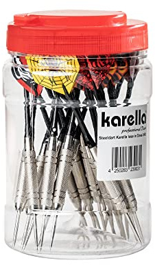 Karella Steeldarts lose 24 St. in Großbox, Messingbarrel mit Alushaft, 19 g, 2 BA Kleingewinde