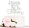 Sotpot Silver Glitter 50 Cake Topper, 50th Birthday Cake Decorations for Birthday Party Anniversary Party Supplies