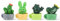 Cobee Cactus Car Decoration, Small Artificial Cactus Car Decoration Car Interior Cactus Ornament Cute Green Plant Cactus for Car Dashboard Home Office Desk Computer Table, 4 Pcs
