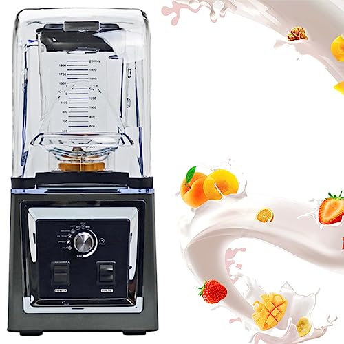 TAHALI Blender Smoothie Maker 2 L, Lames en Acier Inoxydable, Facile à Nettoyer, Shakes Frais/Boissons Aux Fruits Sains, Mixeur Électrique 2000 W