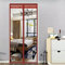wärmeschutzvorhang haustür Kälteschutz und Wärmeschutz im Winter Türvorhang Thermo kälteschutz Geräuschisolierung für Balkontür Wohnzimmer85x225cm Braun Transparent