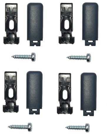 Spannschuh für Plissee original Cosiflor VS2, C3 ab Baujahr 2020 in 5 Farben, 4er Set mit Schraube (anthrazit)