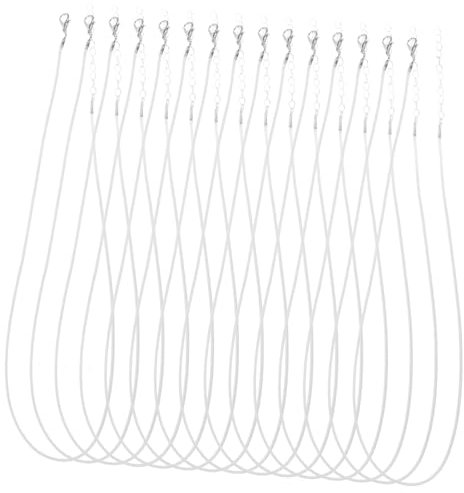STOBOK 100pcs String Cord for Jewelry Making Pendant Chain Black Necklace Cord Pendant Clasp Necklace Strap Leather Necklace Cord Black Choker Necklace Bulk DIY Pendant Rope White Gold