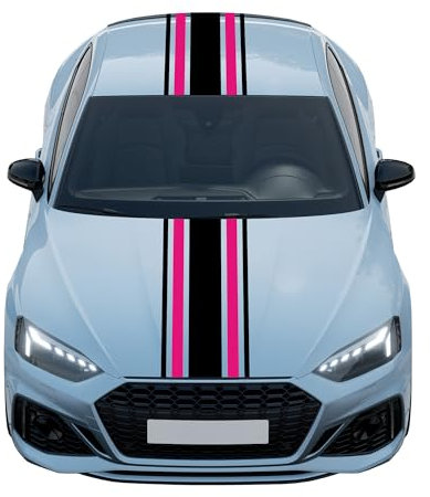 Kiwistar Viperstreifen Rennstreifen Zierstreifen – personalisierbare Streifen Sets - Auto Aufkleber Rally Tuning Dekor Autoaufkleber Sticker - Streifen-Kit Fahrzeugfolierung Decal - 5 Streifen