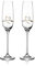 DIAMANTE Lot de 2 flûtes à champagne Prosecco en forme de cœur doré ornées de cristaux Swarovski avec coffret cadeau