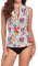 WOWENY Damen Schwimmshirt Ärmellose Tankini Damen badeshirt Rash Guard Sonnenschutz Swimsuits Bademode surf Shirt Strand Swimming Vest,PA,XL