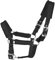 XUANNIAO Verstellbares Pferdehalfter, flexibles Filly Weidehalfter, Fleece-Halfter (Schwarz, S)