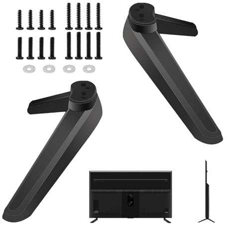 Gambe di Supporto TV Universali Supporto TV da Tavolo con Viti Sostituzione Base Supporto TV per la Maggior Parte Degli Schermi Piatti al Plasma LED