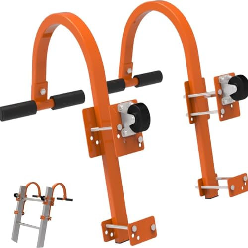 Gancho para Escalera de Tejado, Estabilizador para Escalera de Tejado con Rueda, TOOSOAR Capacidad de Carga 500 LBS Gancho de Techo para Escalera, 2 Piezas