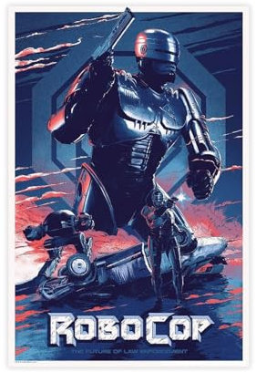 FISH DRAGATE RoboCop Leinwand-Poster, Schlafzimmer-Dekor, Sportlandschaft, Büro, Raumdekoration, Geschenk, ungerahmt, 30 x 45 cm, 6 Stück