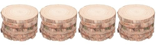 NUOBESTY 4 Sätze Unfertige Runde Holzscheibe Kleine Holzscheiben Projekt Kernstück Hotfix-strasssteine Kreis Naturholz Home Decor Diy-bastelzubehör Runde Holzscheiben Hölzern 6 Stück * 4