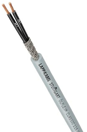 10 m Lapp 1136852 ÖLFLEX CLASSIC 115 CY 2 x 1 cable de control blindado I PVC identificación de conductores: números flexibles, línea de conexión de 2 hilos, cable de control para ingeniería