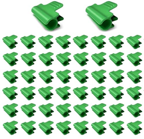 50 Stück Outdoor Fixing Clip Für Netze, Kunststoff Clips Für Schutztuch Gartennetz Clip, Gewächshaus Klemmen Netz Tunnel Hoop Clip, Für Reihenabdeckung Netz, Gewächshäuser, Schuppen, Unterstände (Grün