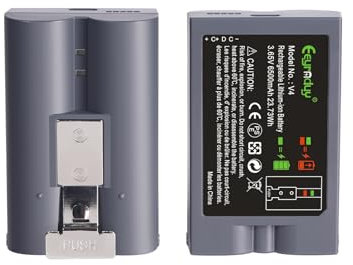 Eeyrnduy 2-Pack V4 Teig passend für Ring-Doorbell Kamera 2/3/3 Plus/4 Batterien (zweite und dritte Generationen) hängende Batterien 3.65V 6040mA (V4)