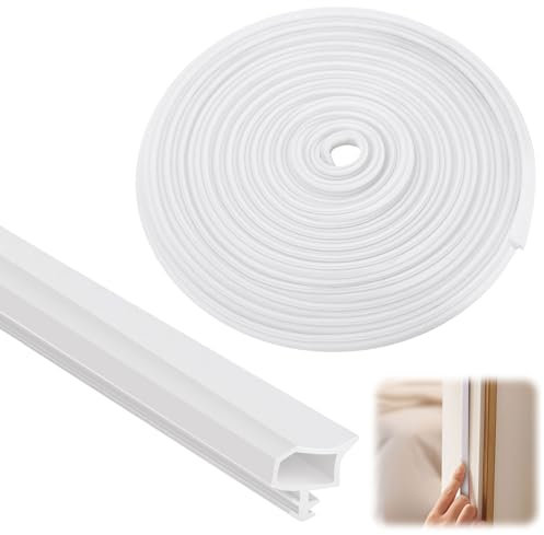 20M Türdichtung Weiß,Türrahmen Dichtung für Schallschutz,Dichtung Zimmertür Türdichtungen,Zugluftstopper und Türdichtungen,Dichtungsgummi Zimmertürdichtung Für Kollisionsvermeidung und SchalldäMmung