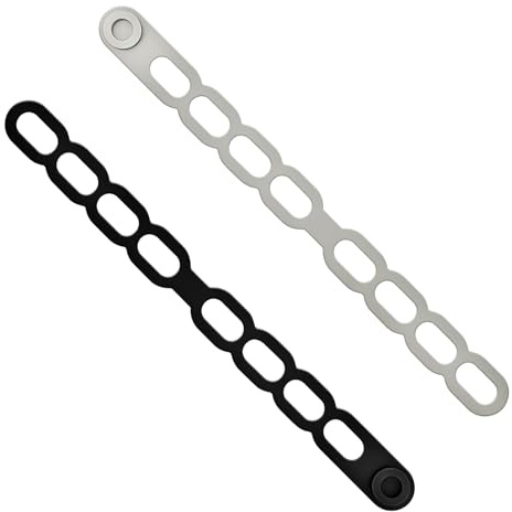 2Pcs Black & Gray Clay Pot Universal Fixing Strap, Minimalist Crock Pot Lid Holder Supplies, Silicone Straps Suitable for Storing Curtains, Yoga Mats & Pot Covers