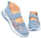 Generisch die Discounter s Slip on Sneakers Damen Orthopädische Walkingschuhe Atmungsaktiv rutschfest Sommerschuhe Mesh die Blumen Diabetiker Schuhe Breite Fuß Weiche Damenslipper Hellblau EU 41