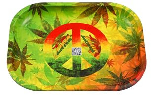 Zetla Rolling Tray (L 18 x 14 cm) Diseño de la paz por 1 pieza