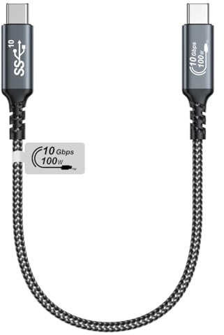 GIANAC 100W USB C auf USB C Kabel 0.5M (USB 3.2 Gen2 10Gbps) | USB C Kabel 0.5M kompatibel mit iPhone 17/16/15 Pro Max, AirPods, Watch, Samsung Galaxy S25/S24/S23, iPad, MacBook