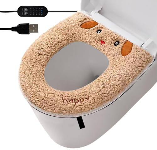 Zasdvn Heizbare Toilettenbrille | USB Netzbeteibt Mit Fünf Temperaturstufen | Toilettenbrillen-Abdeckung Für Haushalte - Für Badezimmer Haushalt Wohnung Camping Winter Kälte