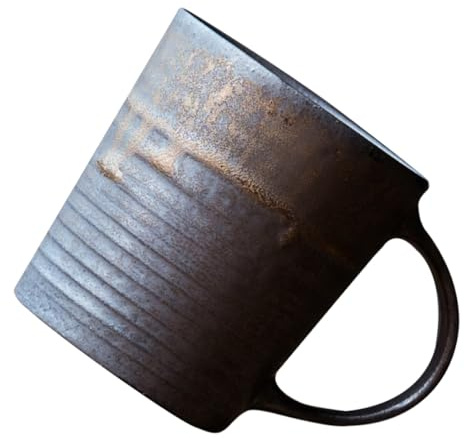 FOMIYES Tasse à Café en Céramique 250 Ml Vintage, Design Ergonomique pour Boissons Chaudes, au Bureau