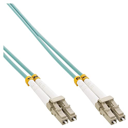 InLine 88544O LWL Duplex Kabel, LC/LC, 50/125µm, OM3, 0,5m