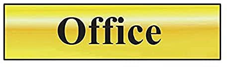 Scan SCA6010 Self adhesive brass effect sign - Office - 200 x 50mm