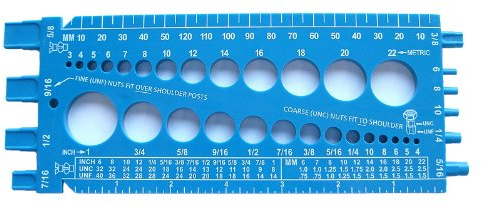 Stainlesstown Nut Bolt Thread Gauge (Blue)