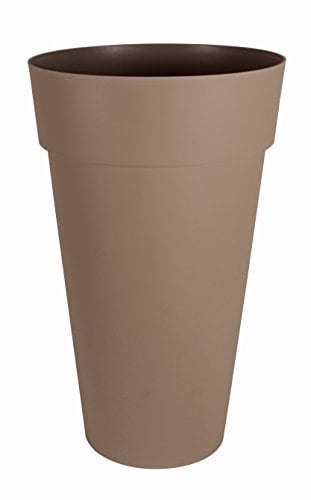 EDA - Pot de Fleur Vase Haut XXL TOSCANE Ø 48 cm - Volume 90 L - Ø 48 x H.80 cm - Taupe