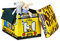 Relaxdays Faltbare Spielzeugkiste Giraffe HBT 32 x 48 x 32 cm