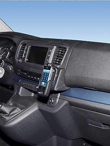 KUDA Handyhalterung passend für Citroën, FIAT Scudo, Opel, Peugeot, Toyota ProAce II - Telefonkonsole für Smartphones, Handys, Navi und mehr – Kunstlederkonsole, schwarz, 2875
