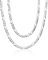 Aka Gioielli® - Herren Damen Halskette 925 Sterling Silber Rhodiniert - Flache Figarokette 5.2 mm - Längen: 55 cm