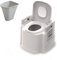 QWEASDF Toilettes de Camping Portable, Toilettes Auto-Contained Portable léger, Pompe Anti-Fuite Eau, Grande capacité de réservoirs de déchets pour Camping/Bateaux/Camion,Gris