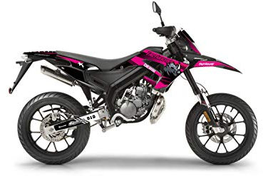 Deko-Set für Motorrad Cross Derbi Senda SM 50 von 2018 bis 2023 IKE Rosa