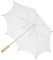 Jeffergarden Hochzeit Braut Regenschirm, Weiß Schwarz Sonnenschirm Spitze Regenschirm Hochzeit Braut Regenschirm Spitze Stoff Eukalyptus Griff Für Hochzeiten Feiern Dekoration(L-Weiß)