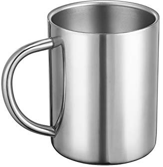 7oz / 210ml Tasse, Doppelwandige Kaffeetasse, Edelstahl Teetassen, Kinder-Camping-Becher