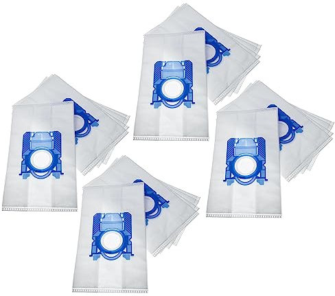 vhbw 20x Vacuum Cleaner Bag compatible with Tornado TOT7740, TOT7750 Vacuum Cleaner - Microfleece, 28.8 cm x 17.1 cm, White