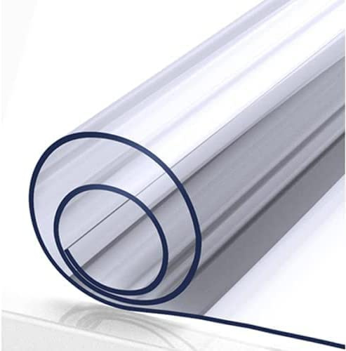 PVC Table Protector Table Cover/Protector Transparent 2mm Thickness Clear Plastic PVC Soft Glass Table Cloth Waterproof Table Cover Protector (60 x 100cm)