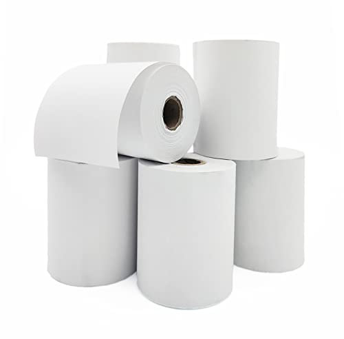 Raylu Paper - Thermopapier für TPV, Rechenmaschinen, Thermodrucker, Registrierkassen, Kern: 12 mm, Weiß, ohne Bisphenol (10 Rollen von 57 x 45 mm)