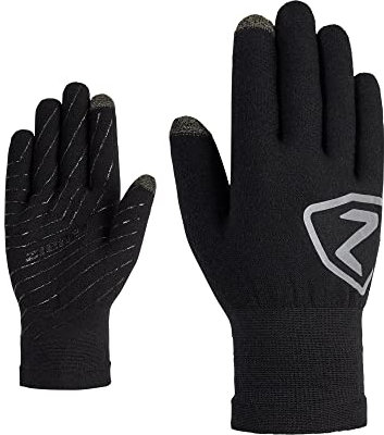 Ziener Herren ISKY Touch Funktions- / Unterzieh-Handschuhe | Merino-Wolle, Touch, elastisch, Black, L