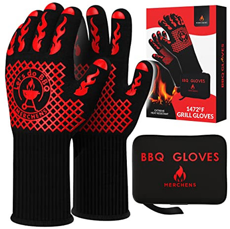 Guantes Barbacoa 33 cm (Rojo)