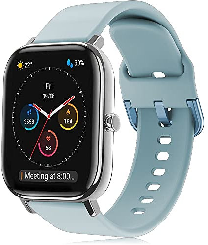 Kompatibel mit Amazfit GTS Armband, 20mm Silikon Sportarmband Uhr Ersatzarmband für Amazfit GTS 2 Mini, Amazfit GTS 2, GTS 2e, GTS 3, Amazfit Bip, Amazfit Bip U, Amazfit Bip U Pro, Amazfit GTR 42mm