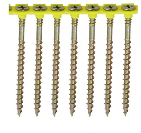 Timco 4.5 x 70mm Collated Woodscrew Zinc Yellow Passivated - Box of 500